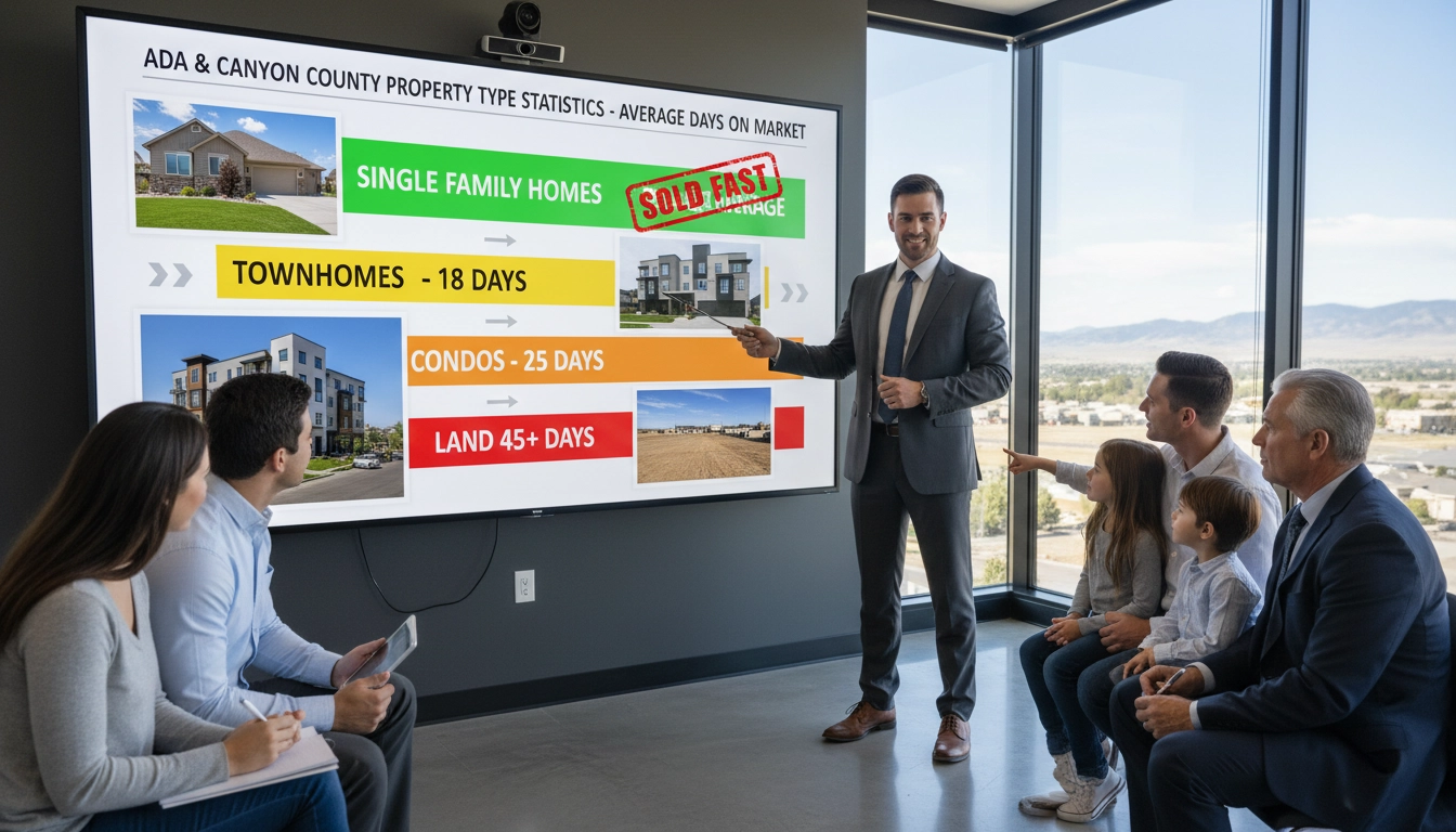 Which property types are selling fastest in Ada and Canyon counties