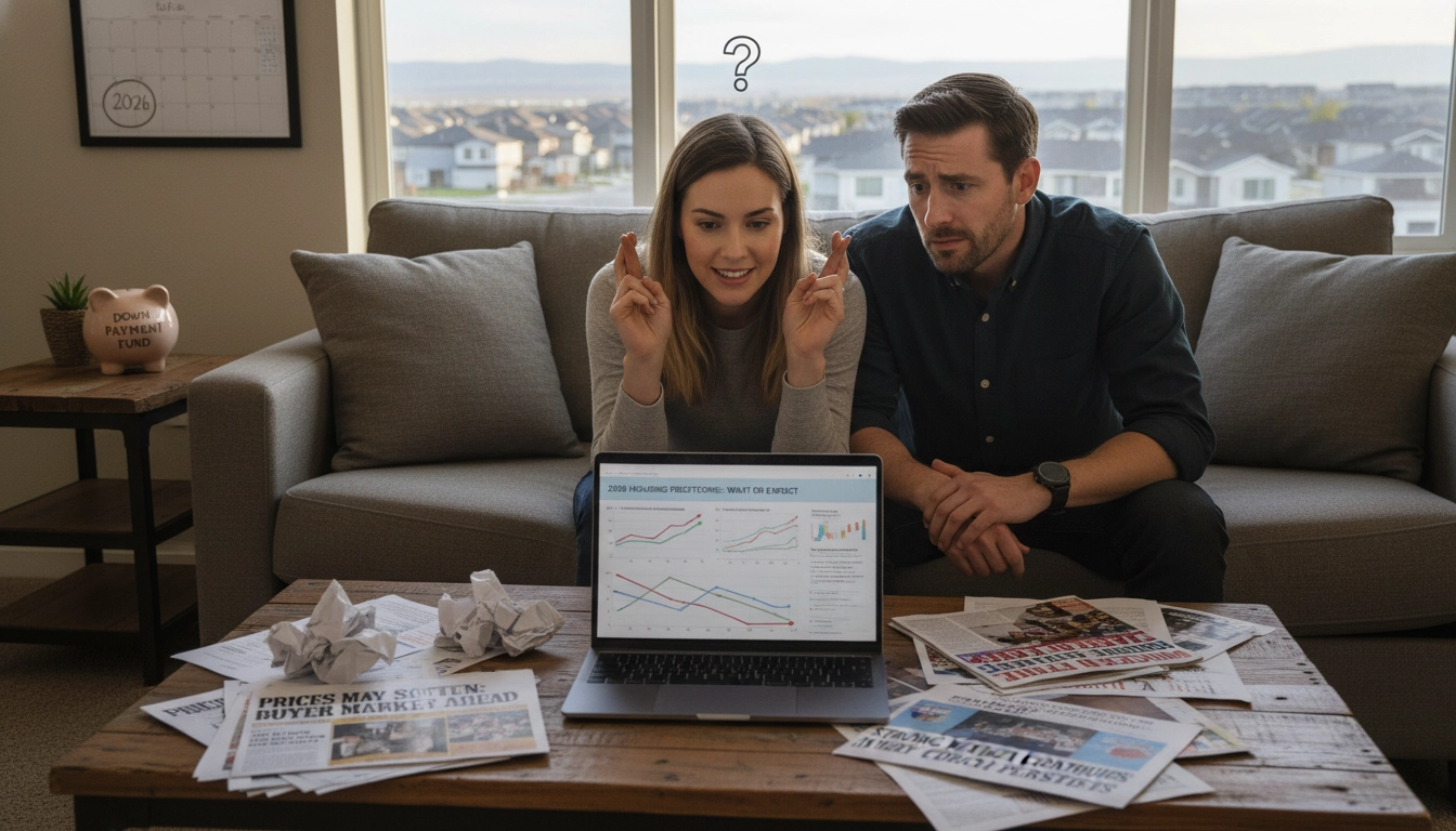 couple looking at mortgage rates in a lapatap